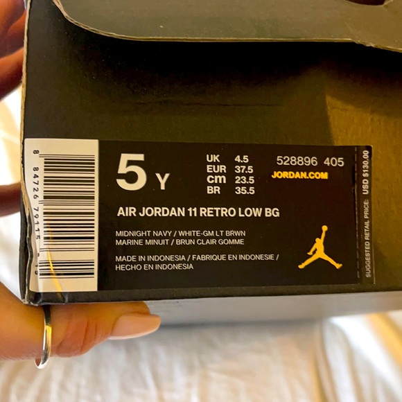 Air Jordan 11 Retro Low BG, 5Y (US woman’s 6.5) “Navy Gum” DS - Picture 2 of 13